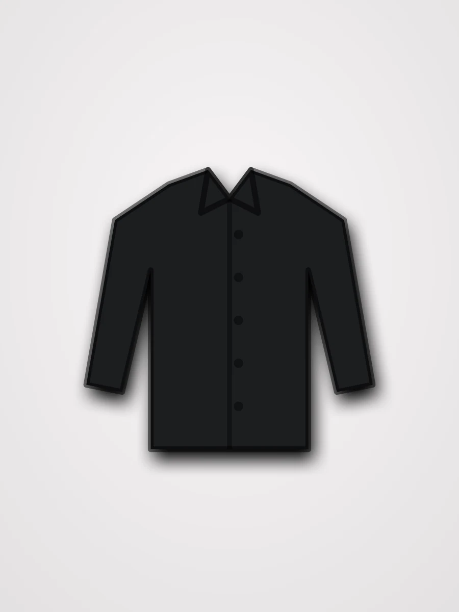 Chemise col cubain Noir
